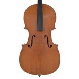 French violoncello by and labelled Nicolas Roue Croix des Petits Champs á Paris 1810, the two
