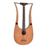 Lyre guitar by Gennaro Fabbricatore, Naples, 1806, the back and ribs of simulated maple, the table