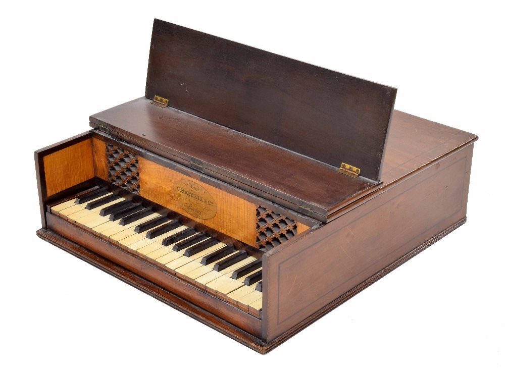 Pianino by Chappell & Company, London, circa 1820, the case of mahogany with stained fruitwood - Image 2 of 5