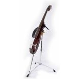 Good Yamaha 'Silent Bass', with soft case, folding stand and spare set of Innovation double bass