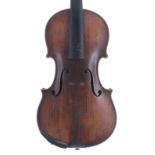 Late 19th century Stradivari copy violin, 14 1/16", 35.70cm