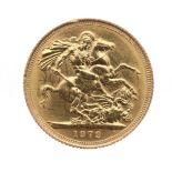 1979 full sovereign coin, 8gm