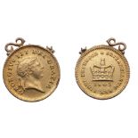 George III Third-Guinea gold coin, dated 1809, 2.9gm, 17mm diameter