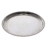 George V circular silver tray, maker Marson & Jones, Birmingham 1931, 11" diameter, 16.5 oz t