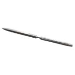 Elizabeth II silver handled engine turned calendar letter opener, with adjustable day and date