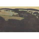 H**Helman (20th century) - House amongst hills and trees, indistinctly signed, watercolour and