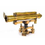 Early 20th century brass surveyors level by J Halden & Co. Manchester and London, further stamped T