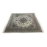 Good handmade Persian Kashan square carpet, 76" square