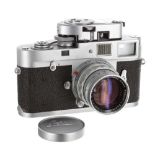 Leica M2 range finder camera, circa 1960, chrome, serial no. 995487, with Ernst Leitz GmbH Wetzlar