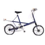 Moulton Deluxe bicycle, blue, 20'' frame, Sturmey Archer 4 speed, rear pannier rack