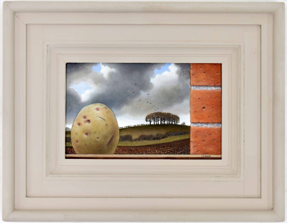 Jonathan Armigel Wade (b. 1960) - 'The Lone Spud', signed, inscribed and numbered 1950 verso, oil on - Image 2 of 3