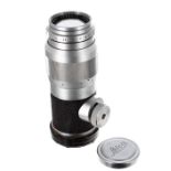 Leica Leitz Wetzlar Elmar 1:4/135 range finder camera lens, serial no. 1768511, lens cap