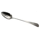 George III Silver serving spoon, maker Peter, Ann & William Bateman, London 1805, 11" long, 3oz t