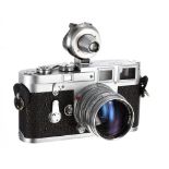 Leica M3 range finder camera, circa 1955, serial no. 730611, chrome, double stroke advance, with