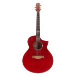 2008 Ibanez EW35QME-TBC-1201 electro-acoustic guitar, made in China, ser. no. SQ08xxxxx2; Finish: