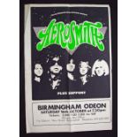 Aerosmith - original concert poster for Aerosmith plus support at the Birmingham Odeon, Saturday