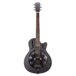 Ozark Professional 3515E electric resonator guitar, made in China; Finish: matt black; Fretboard: