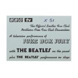 The Beatles - rare BBC TV Jukebox Jury ticket no. 51, at the Empire Theatre, Liverpool on Saturday