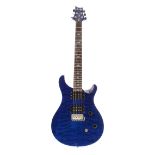 Paul Reed Smith SE Custom 24 electric guitar, made in Korea, ser. no. K1xxx8; Finish: blue quilt;
