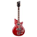 1962 National Westwood 77 electric guitar, made in USA; Finish: red, lacquer checking, various