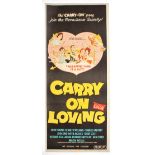 Carry On - original Australian daybill film poster for 'Carry On Loving', 30" x 13"