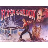 Flash Gordon & Queen Interest - original quad film poster for 'Flash Gordon', featuring music by