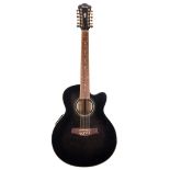 Ibanez AEL2012ETKS1202 twelve string electro-acoustic guitar, made in China; Finish: Translucent