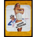 James Bond interest - rare subway film poster for 'Defence De Toucher', starring Ursula Andress, 61"