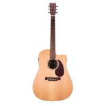 2007 C. F. Martin & Co. DCX1E electro-acoustic guitar, made in Mexico, ser. no. 1xxxxx6; Finish: