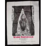 Rare original subway film poster for 'Mademoiselle' starring Jeanne Moreau, 63" x 47" (appears