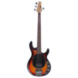 JHS Vintage Music Man style bass guitar, sunburst finish