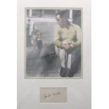 Buster Keaton - mounted autograph and picture, 18" x 12.5"