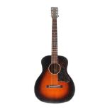 Kalamazoo by Gibson KG acoustic guitar, made in USA, circa 1940; Finish: sunburst, refinish, various