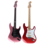 Marlin Sidewinder electric guitar, Burgundy mist finish; together with a Marlin by Hohner Strat