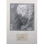 Harold Lloyd - mounted autograph and picture, 17" x 12"
