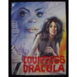 Rare original subway film poster for Maya Films 'Countess Dracula', 61" x 45" (appears unused)