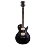 1980s Hohner Arbor Series Les Paul style electric guitar; Finish: black, scratches and blemishes;