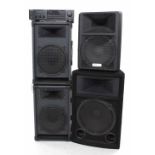 Selection of PA Speakers, including a Wharfedale Pro LIX--C15, a LD Systems LD122A and a Pair of