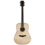 2014 Faith Natural Series FS-Saturn acoustic guitar, made in Indonesia, ser. no. 14xxxxxx8; Back and