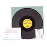 Carl Perkins - original Sun Records 'Blue Suede Shoes' 78rpm record, sold with a contemporary