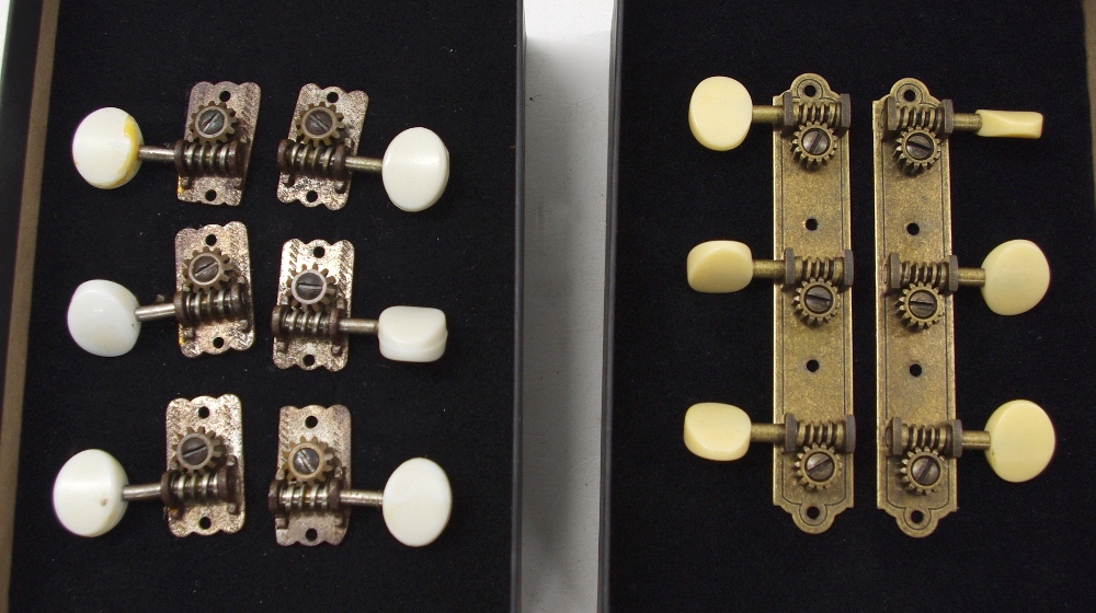 Two sets of Waverly style guitar tuners