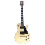 1974 Gibson Les Paul Custom electric guitar, made in USA, ser. no. 3xxxx0; Finish: white, various