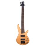 Soundgear by Ibanez SR406 six string bass guitar; Finish: natural, surface marks; Fretboard: