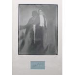 Horror interest - Bela Lugosi mounted autograph and picture, 17" x 12"