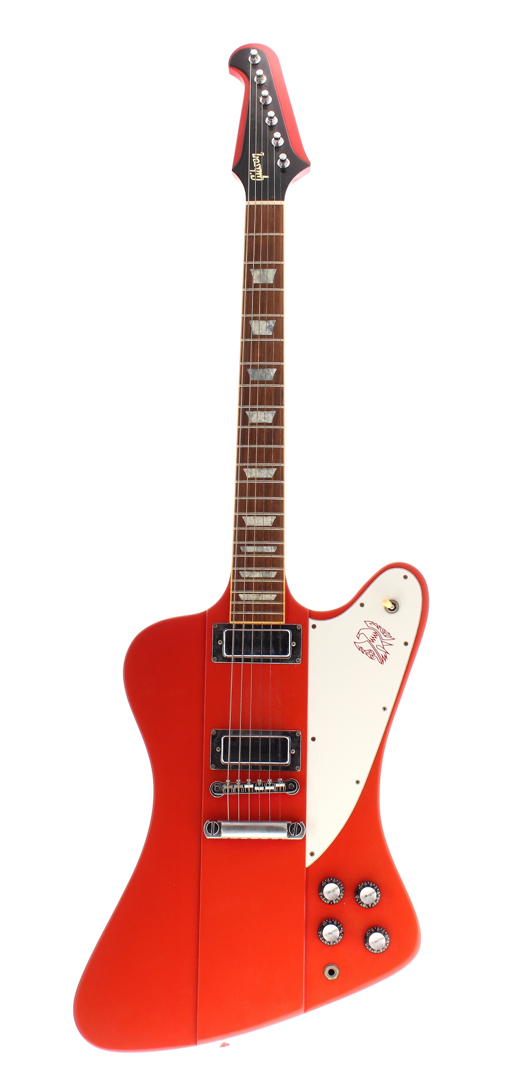 1990 Gibson Firebird V electric guitar, made in USA, ser. no. 9xxx0xx4; Finish: cardinal red, some