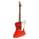 1990 Gibson Firebird V electric guitar, made in USA, ser. no. 9xxx0xx4; Finish: cardinal red, some