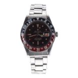 Rare Rolex Oyster Perpetual GMT-Master 'Bakelite' stainless steel gentleman's bracelet watch, ref.