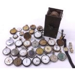 Quantity of various pocket watches principally for repair; together with two pocket watch