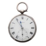 Early 19th century 'Patent' silver fusee lever pocket watch, the movement signed J Lownds. 15