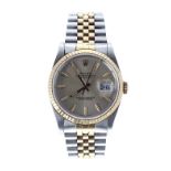 Rolex Oyster Perpetual Datejust gold and stainless steel gentleman's bracelet watch, ref. 16233,